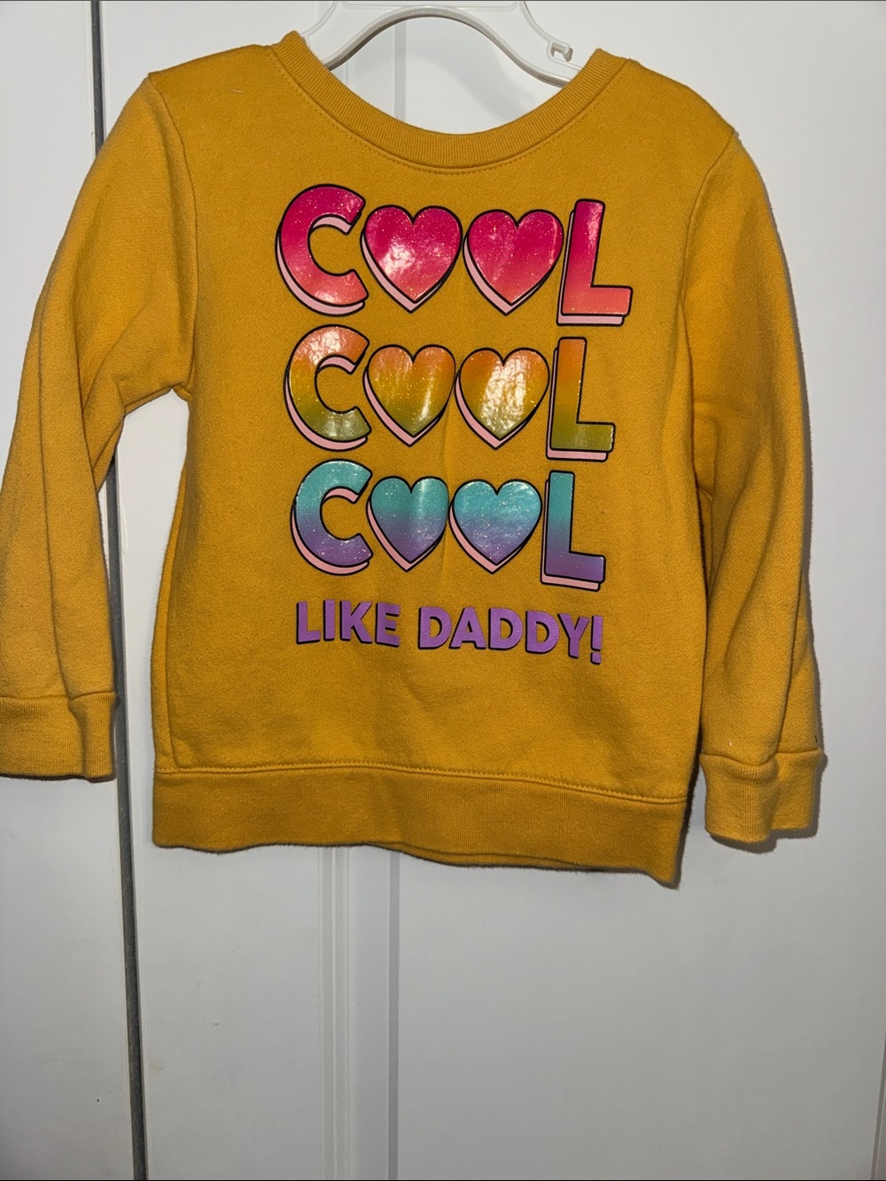 Kids' Mustard Yellow 'Cool Like Daddy!' Graphic Sweatshirt